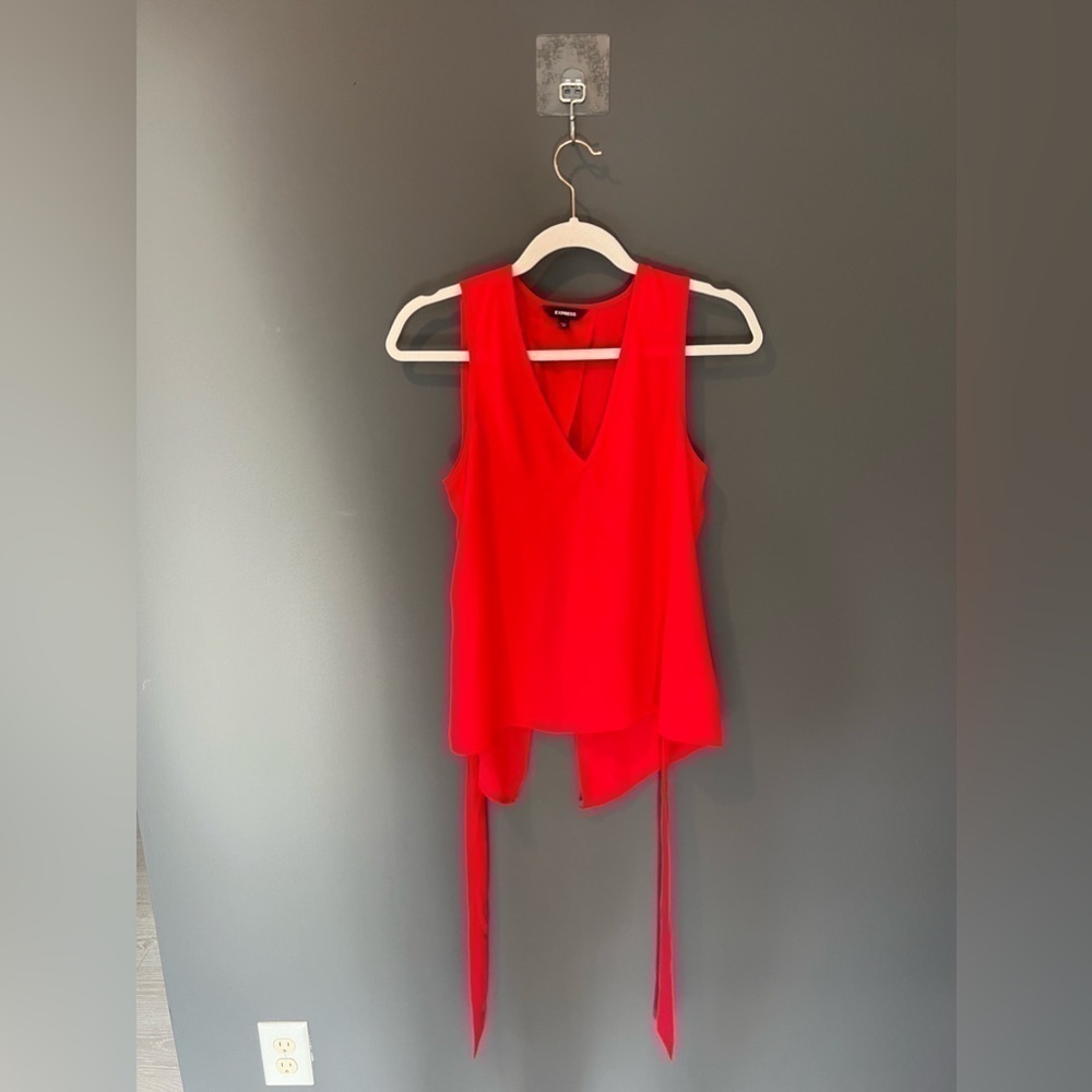 New Express Red Tie Top, XS
